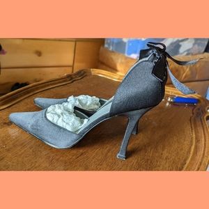 Ted Baker Classy Black Satin Pumps